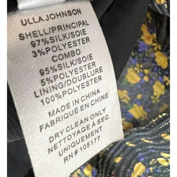 Ulla Johnson Fantine Midi Ruffle Dress Silk Blend Womens Size 0 Floral - Picture 11 of 14